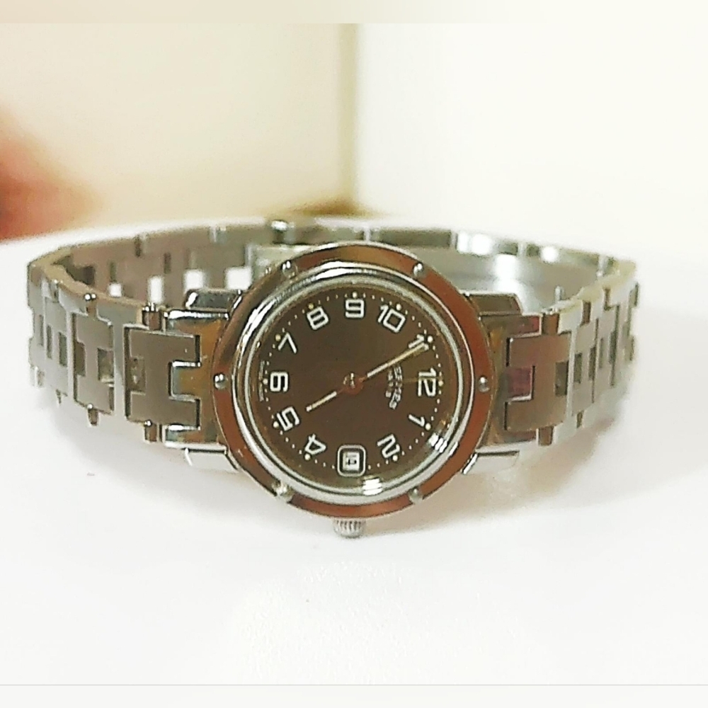 Hermes Quartz Ladies Clipper C.L4.201 Watch Date - Picture 7 of 16